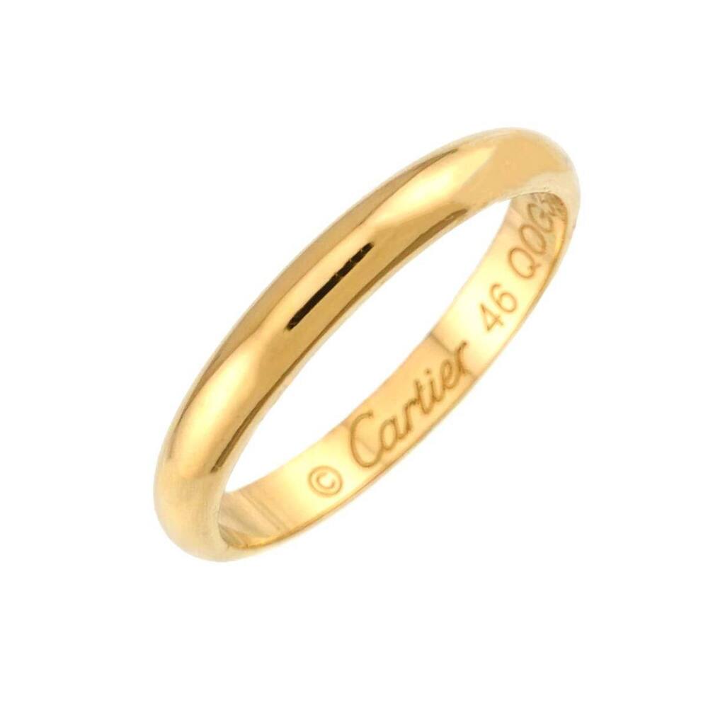 Cartier 1895 Classic Band Ring #46, 2.5mm wide, 18K YG Yellow Gold 750.